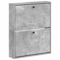 vidaXL Wisząca szafka na buty BREDA 71 x 17 x 86 cm Betonowy szary