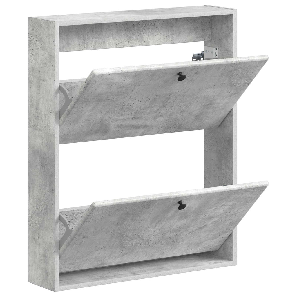 vidaXL Wisząca szafka na buty BREDA 71 x 17 x 86 cm Betonowy szary