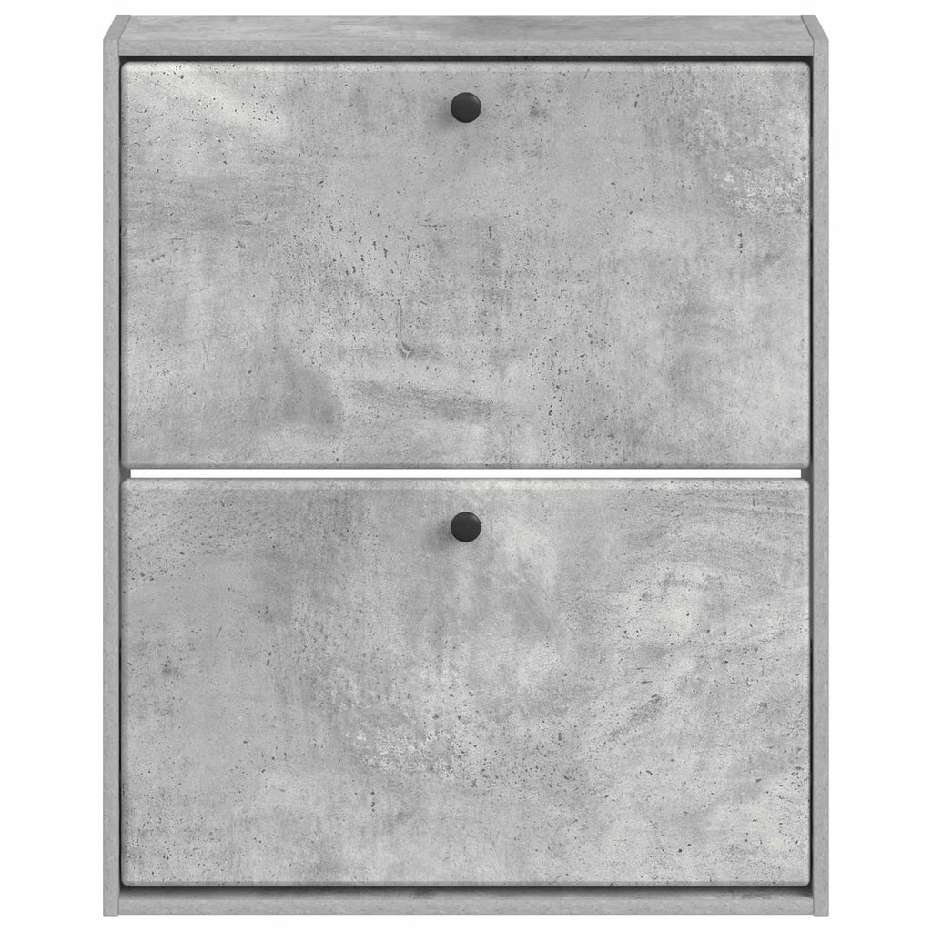 vidaXL Wisząca szafka na buty BREDA 71 x 17 x 86 cm Betonowy szary