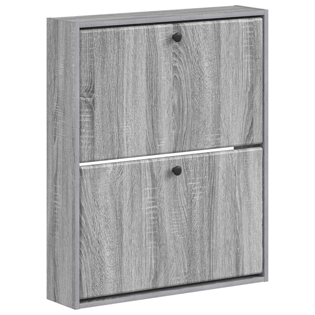 vidaXL Wisząca szafka na buty BREDA 71 x 17 x 86 cm Szary Sonoma