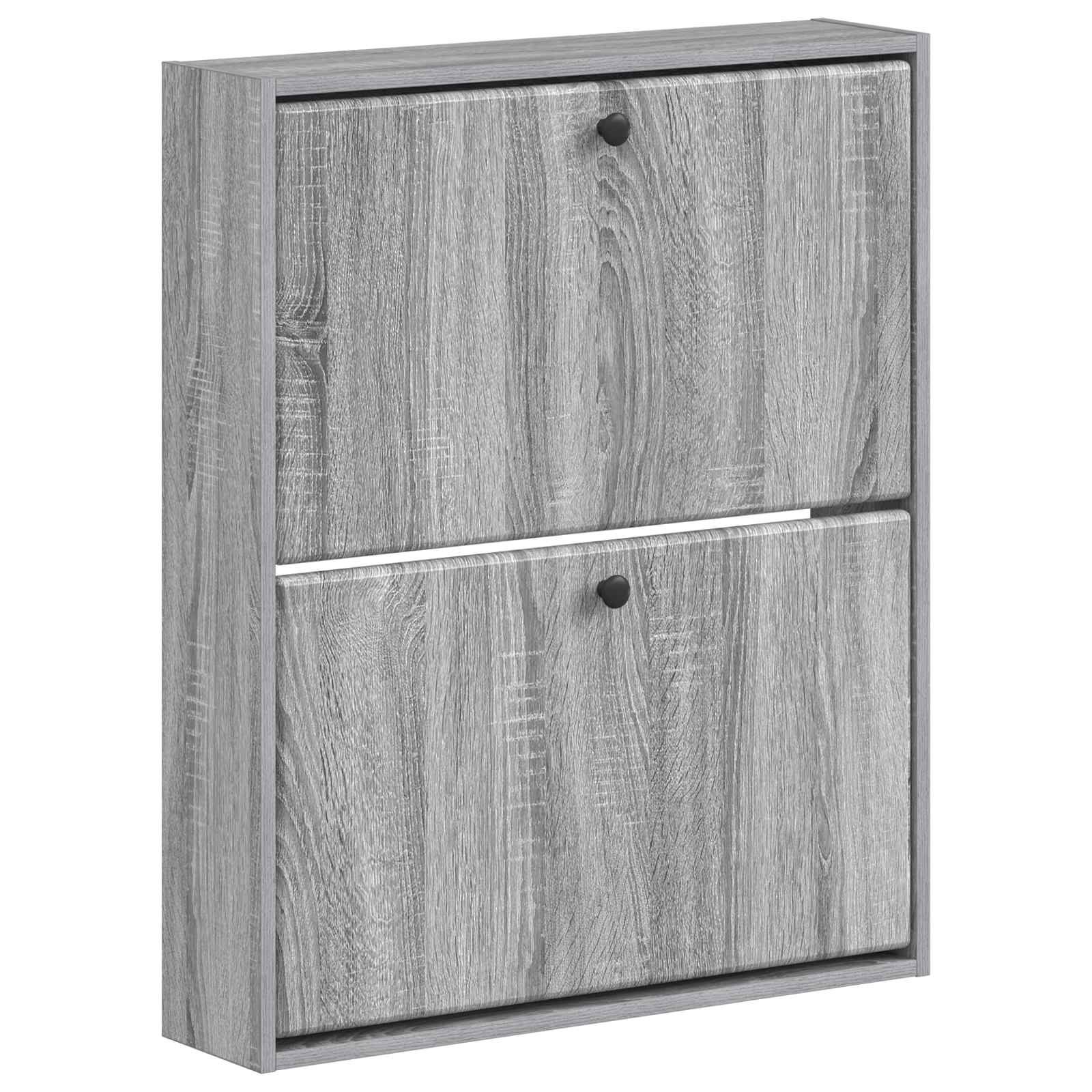 vidaXL Wisząca szafka na buty BREDA 71 x 17 x 86 cm Szary Sonoma