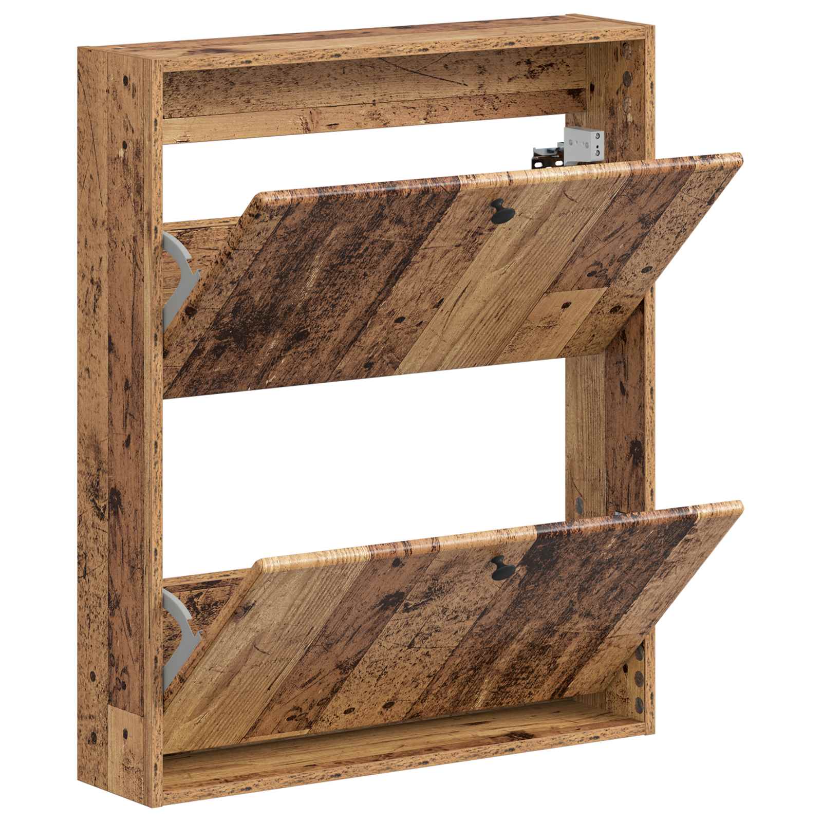vidaXL Wisząca szafka na buty BREDA 71 x 17 x 86 cm Stare drewno