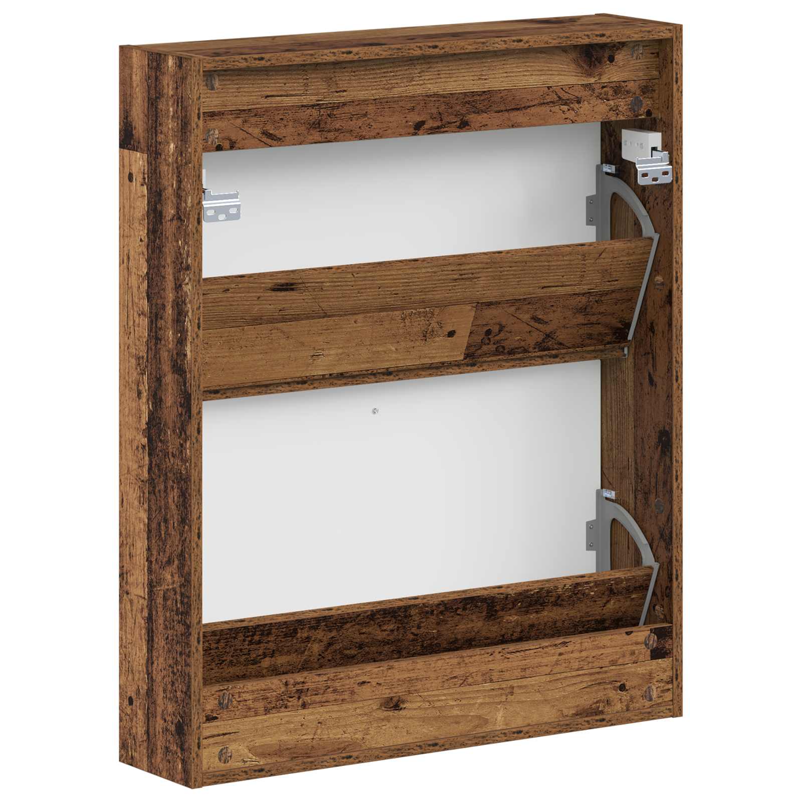 vidaXL Wisząca szafka na buty BREDA 71 x 17 x 86 cm Stare drewno