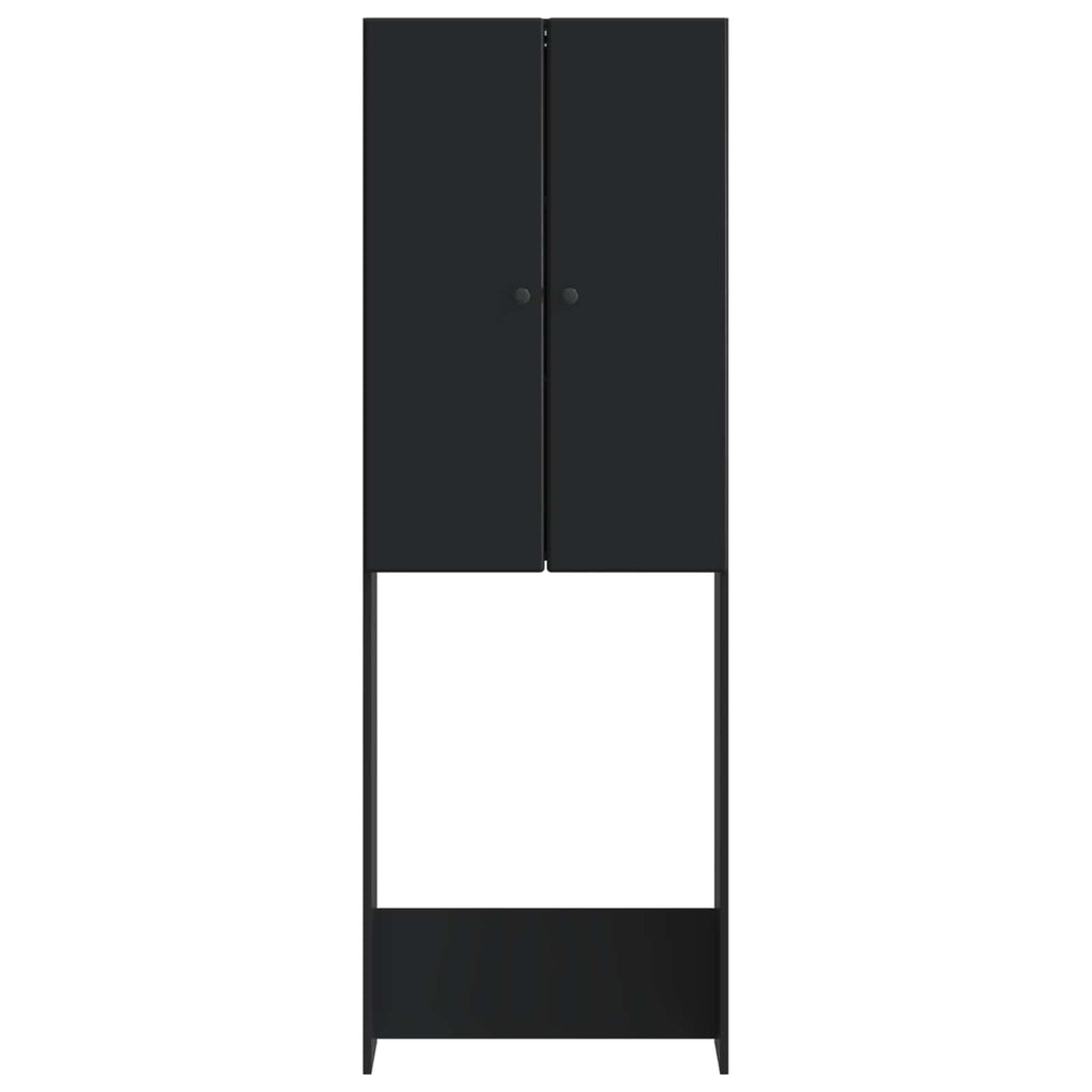vidaXL Szafka toaletowa BREDA Czarny 66 x 25,5 x 190 cm