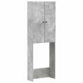 vidaXL Szafka toaletowa BREDA Betonowy szary 66 x 25,5 x 190 cm