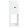 vidaXL Szafka toaletowa BREDA Biały wysoki połysk 66 x 25,5 x 190 cm