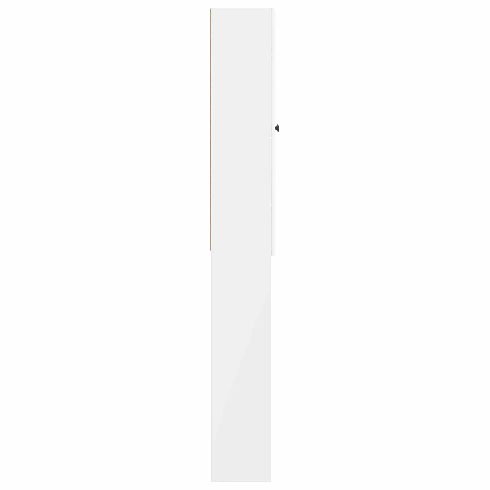 vidaXL Szafka toaletowa BREDA Biały wysoki połysk 66 x 25,5 x 190 cm