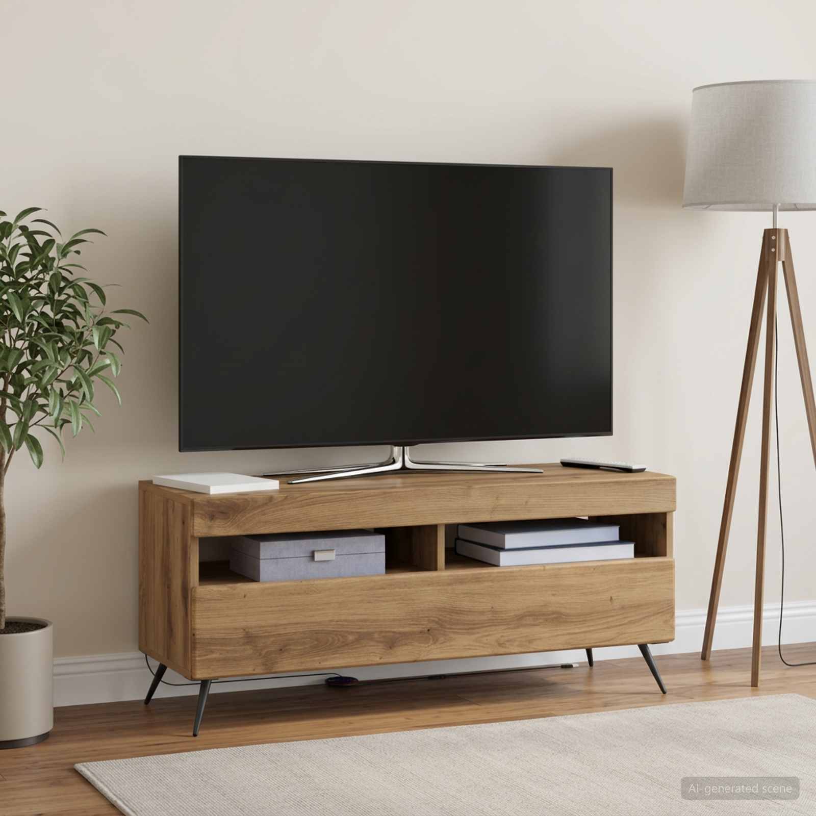 vidaXL Szafka na Telewizor LED Dąb artisan Drewno inżynieryjne