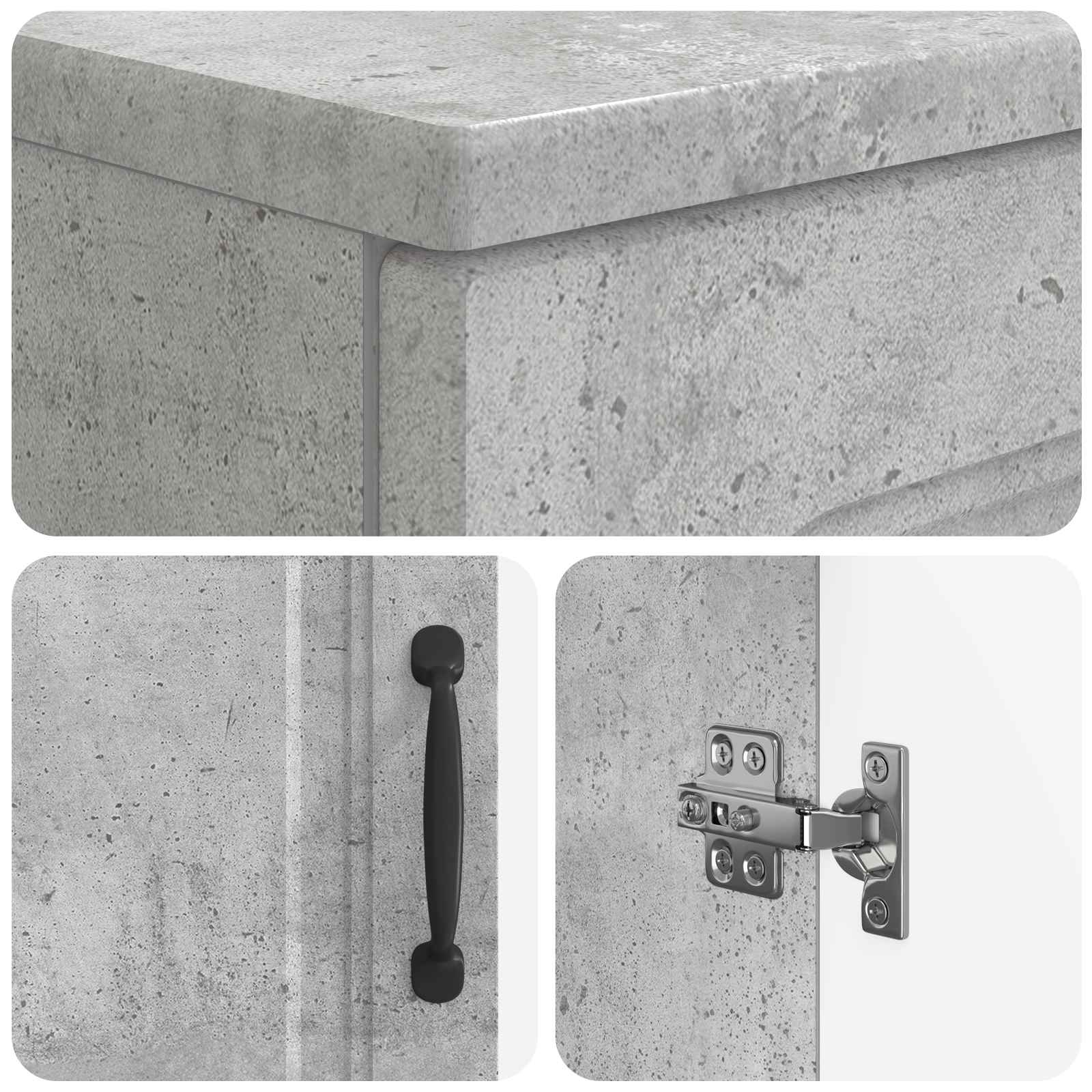 vidaXL Szafka pod umywalkę UTRECHT Betonowy szary 59,5 x 31,5 x 59 cm