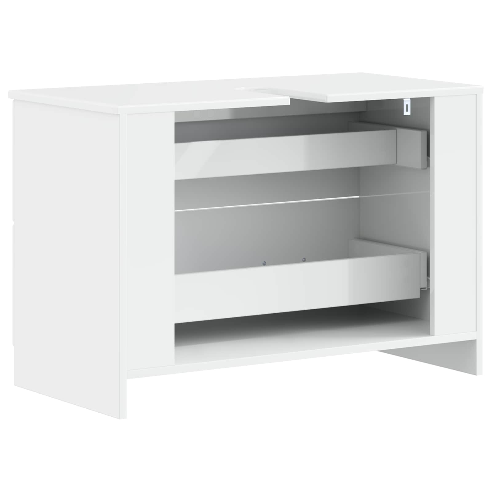 vidaXL Szafka pod umywalkę UTRECHT Biały wysoki połysk 82 x 41 x 56 cm
