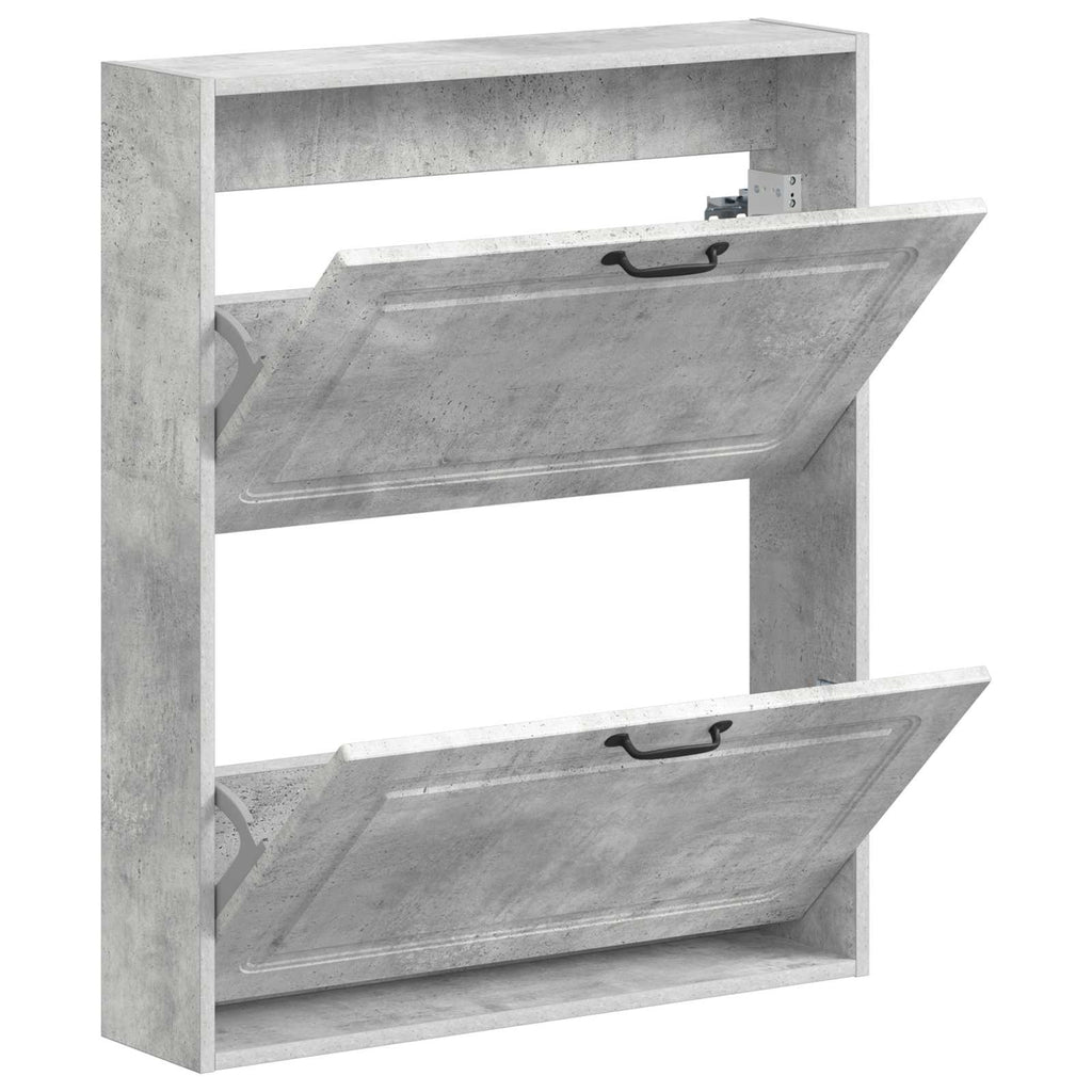 vidaXL Wisząca szafka na buty UTRECHT 71 x 17 x 86 cm Betonowy szary