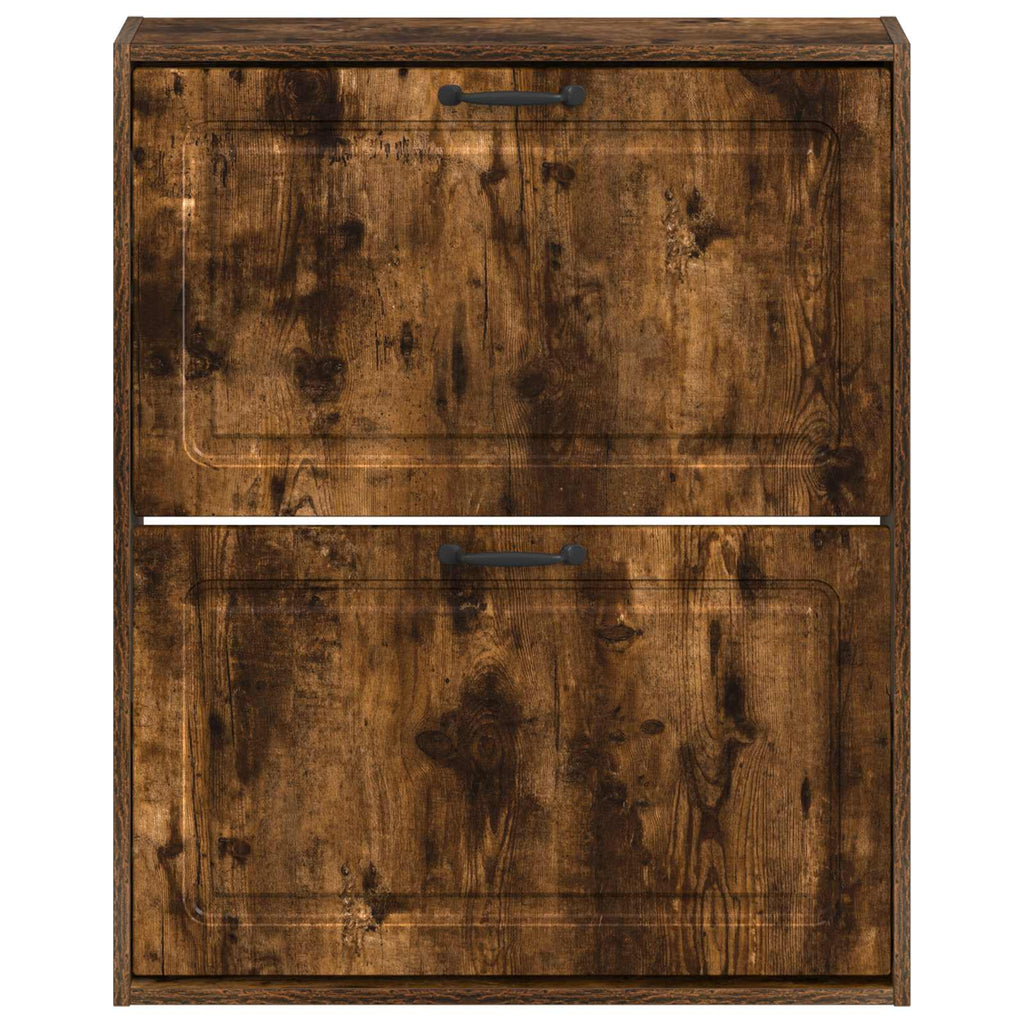 vidaXL Wisząca szafka na buty UTRECHT 71 x 17 x 86 cm Dąb wędzony