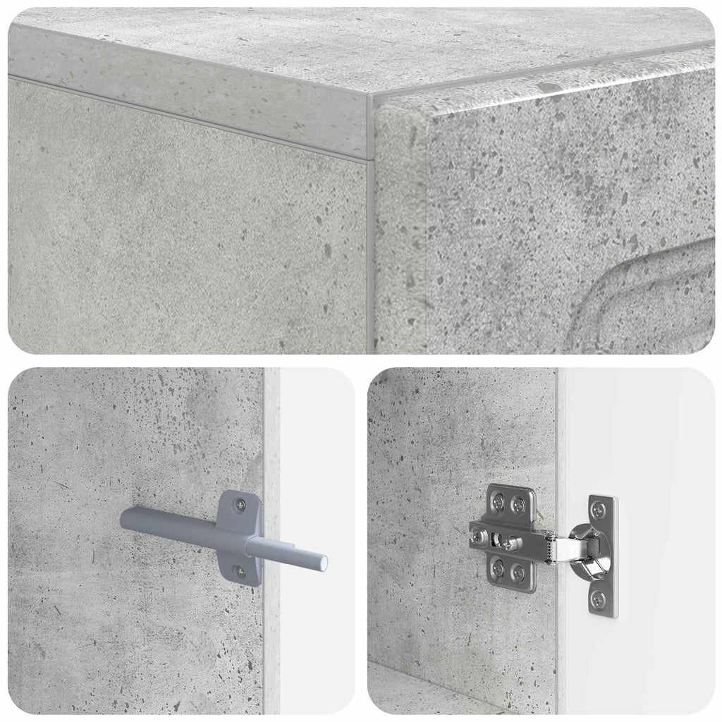 vidaXL Szafka pod telewizor Betonowy szary Drewno inżynieryjne