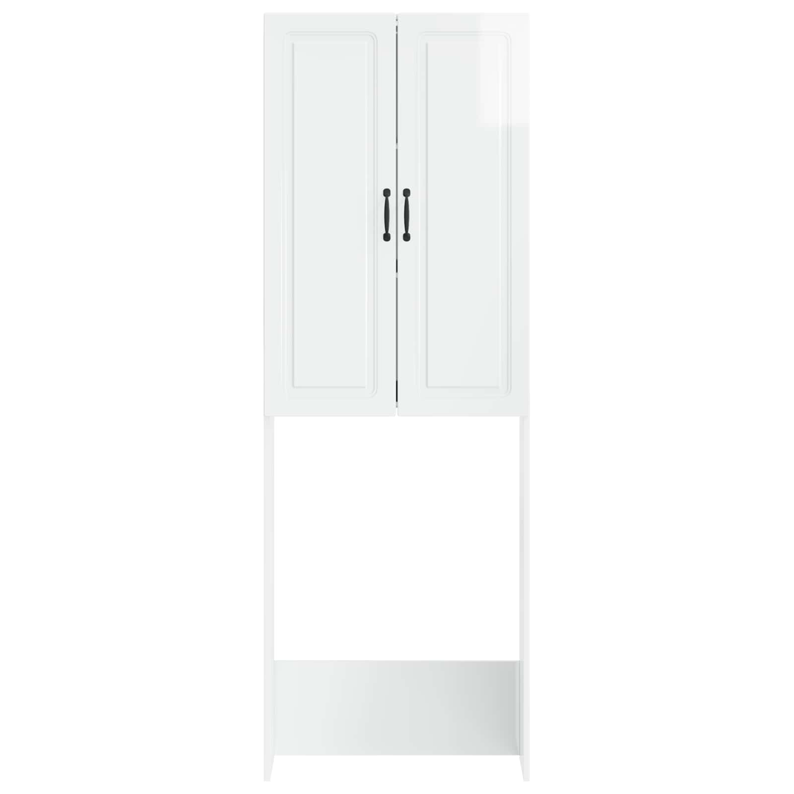 vidaXL Szafka toaletowa UTRECHT Biały wysoki połysk 66 x 25,5 x 190 cm