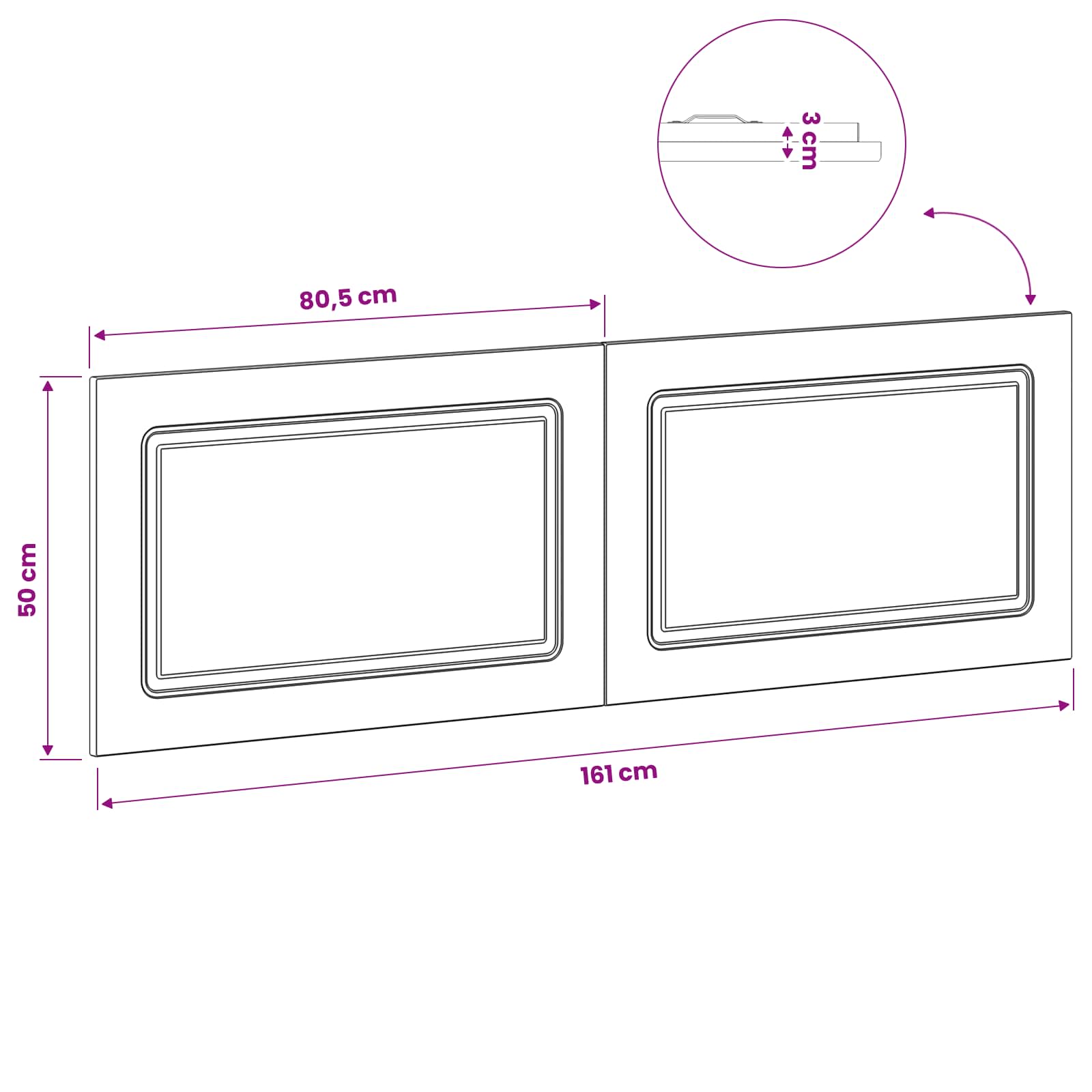 vidaXL Zagłówek montowany na ścianie UTRECHT Biały Drewno inżynieryjne