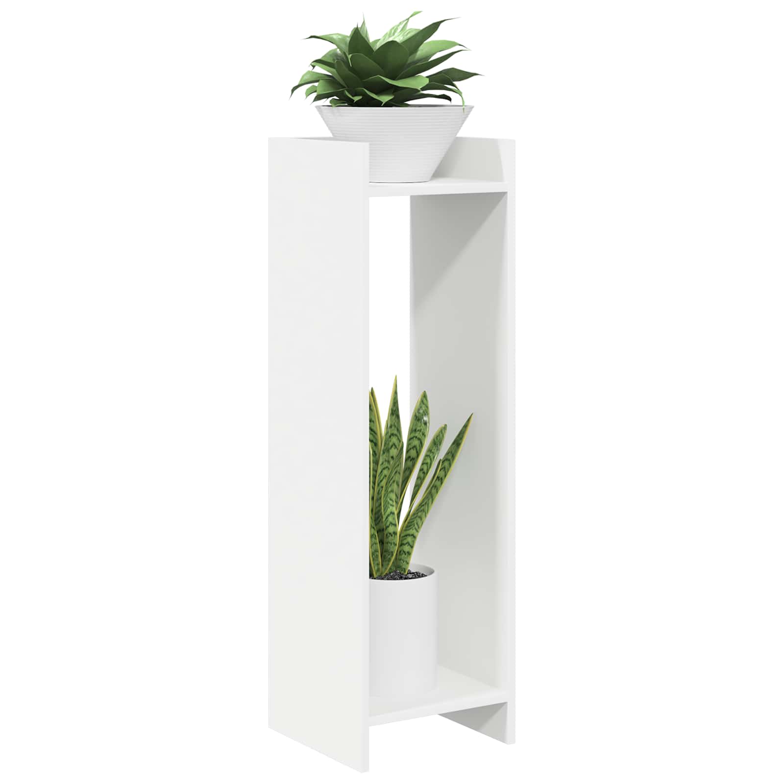 vidaXL Stojak na rośliny Biały 30 x 30 x 100 cm Drewno inżynieryjne
