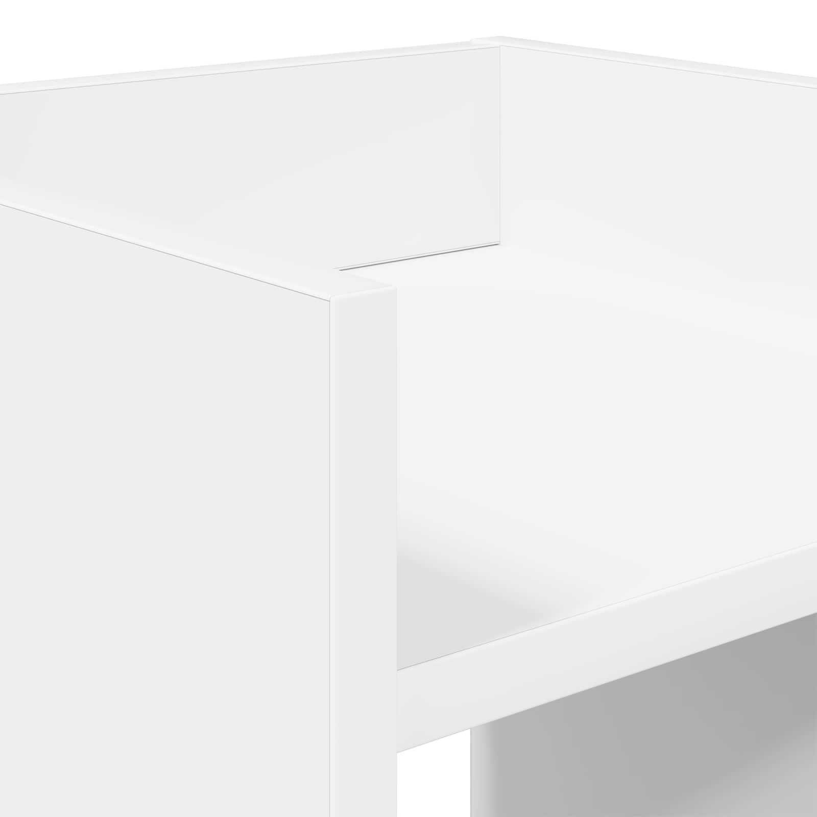 vidaXL Stojak na rośliny z półką 2 pcs Biały 30 x 30 x 100 cm
