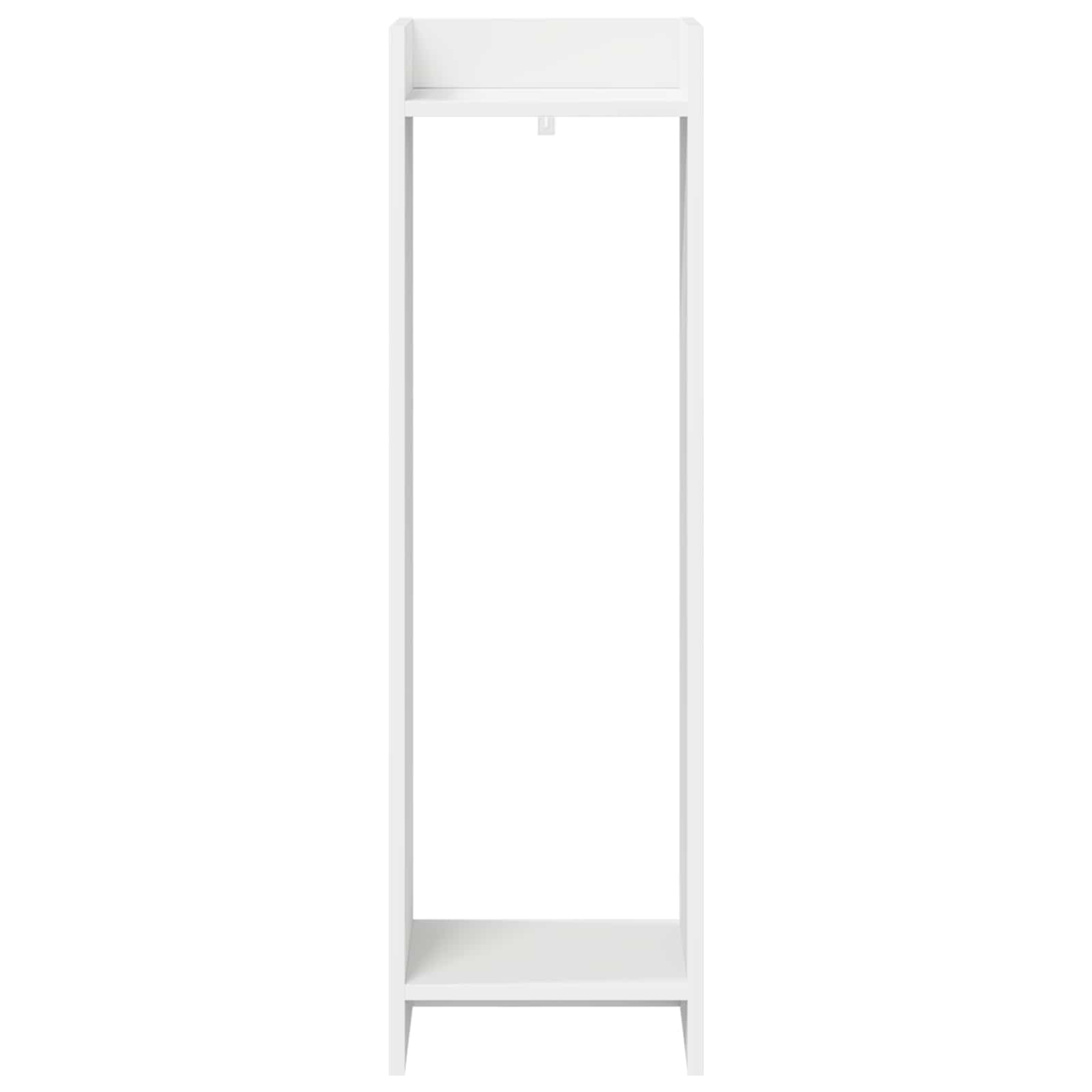 vidaXL Stojak na rośliny z półką 2 pcs Biały 30 x 30 x 100 cm