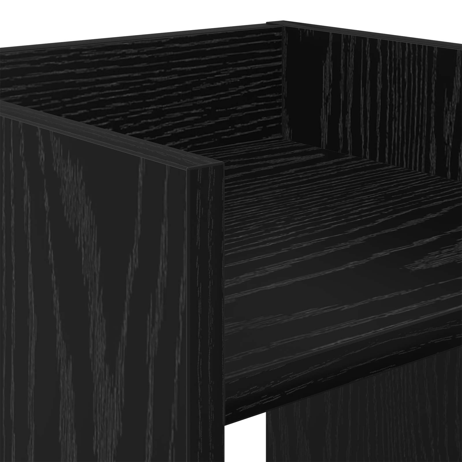 vidaXL Stojak na rośliny z półką 2 pcs Czarny Dąb 30 x 30 x 100 cm