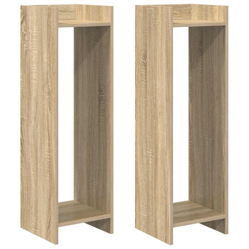 vidaXL Stojak na rośliny z półką 2 pcs Dąb Sonoma 30 x 30 x 100 cm