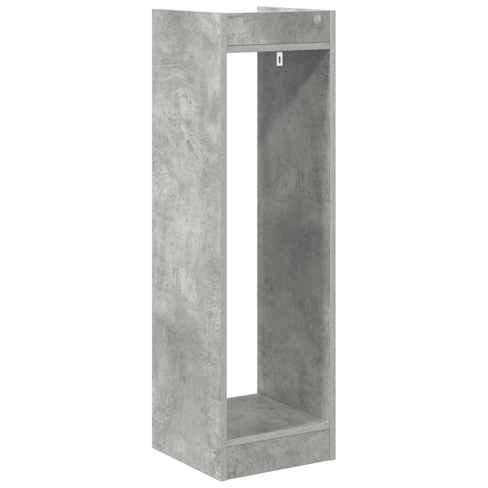 vidaXL Stojak na rośliny z półką Betonowy Szary 30 x 30 x 100 cm