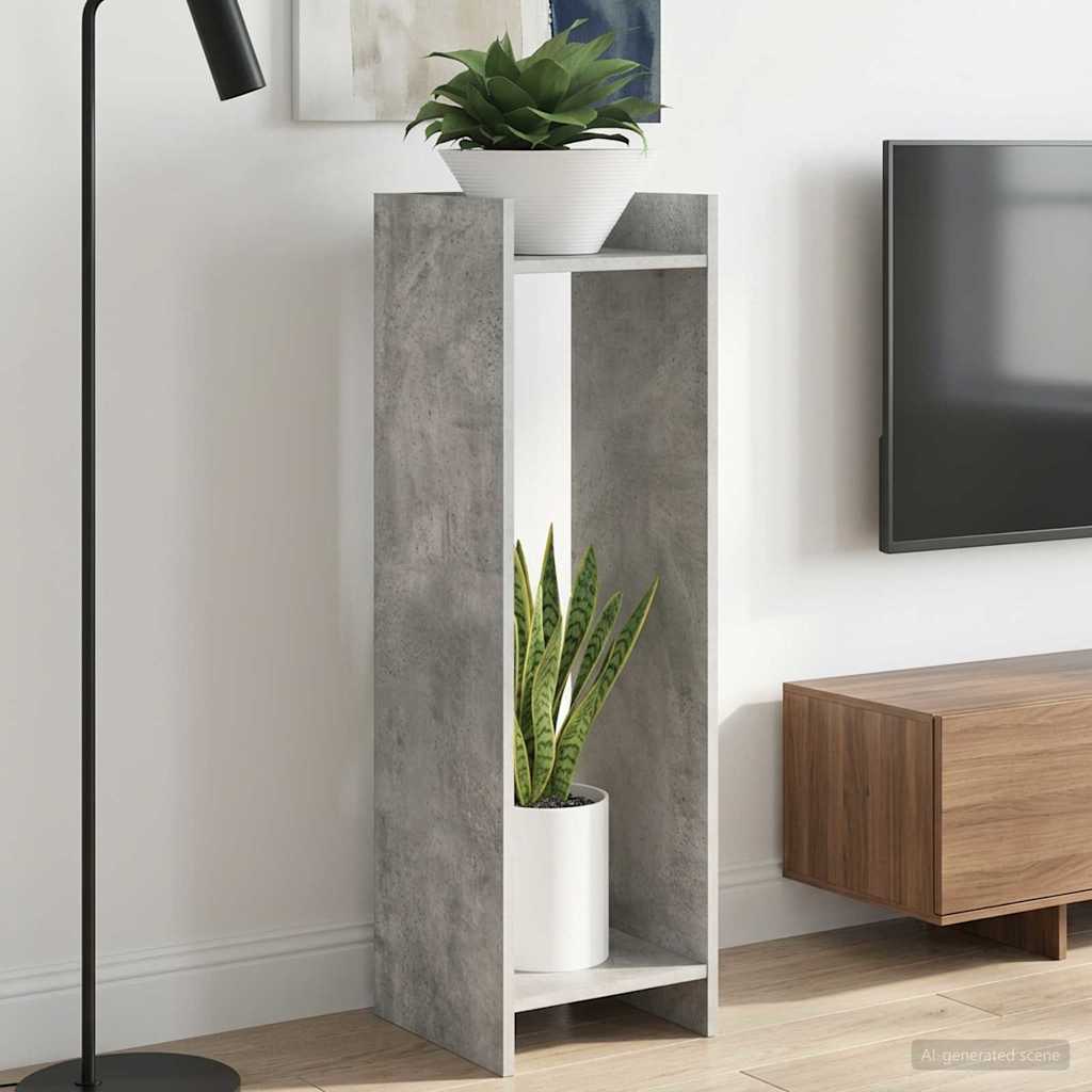 vidaXL Stojak na rośliny z półką 2 pcs Betonowy Szary 30 x 30 x 100 cm