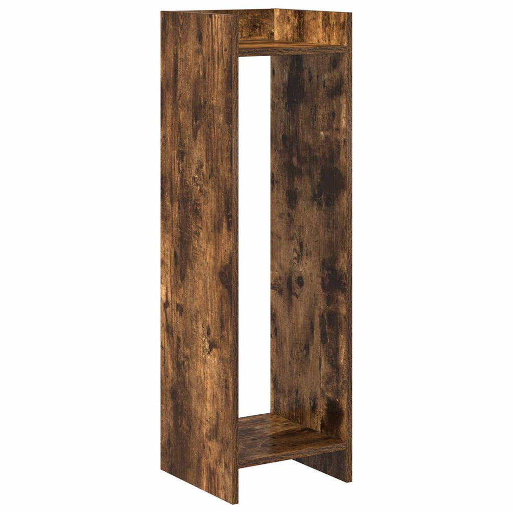 vidaXL Stojak na rośliny z półką Dąb Wędzony 30 x 30 x 100 cm
