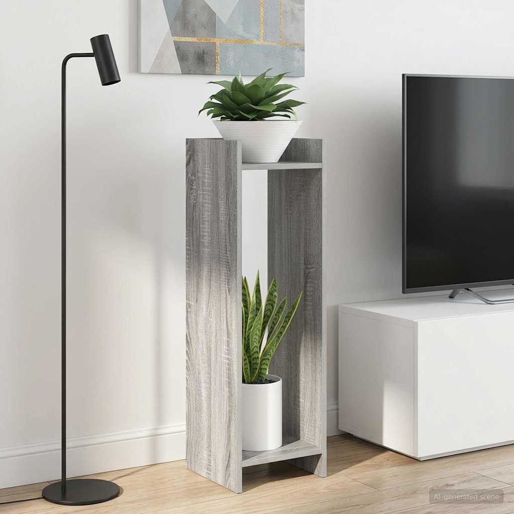 vidaXL Stojak na rośliny z półką 2 pcs Szary Sonoma 30 x 30 x 100 cm