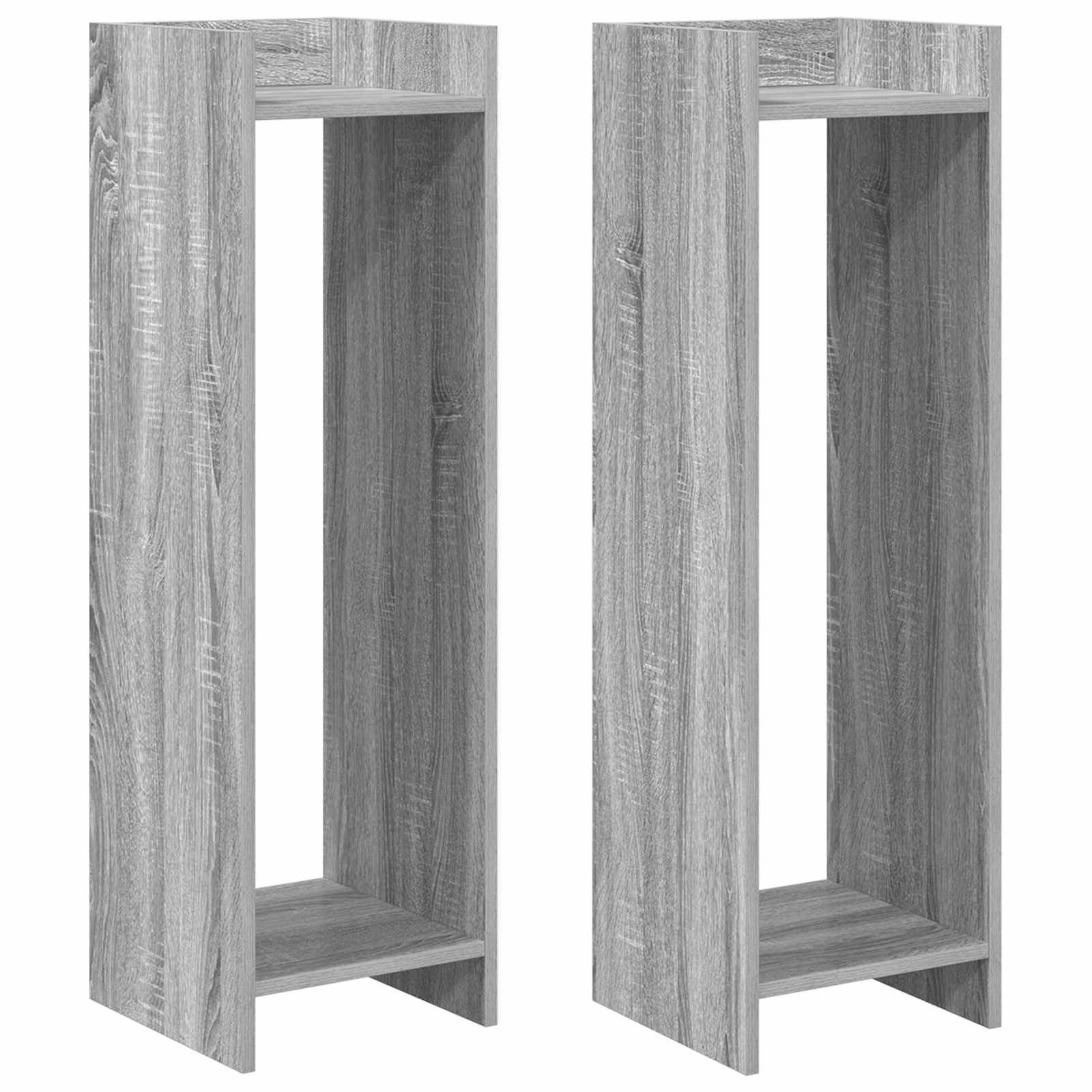 vidaXL Stojak na rośliny z półką 2 pcs Szary Sonoma 30 x 30 x 100 cm