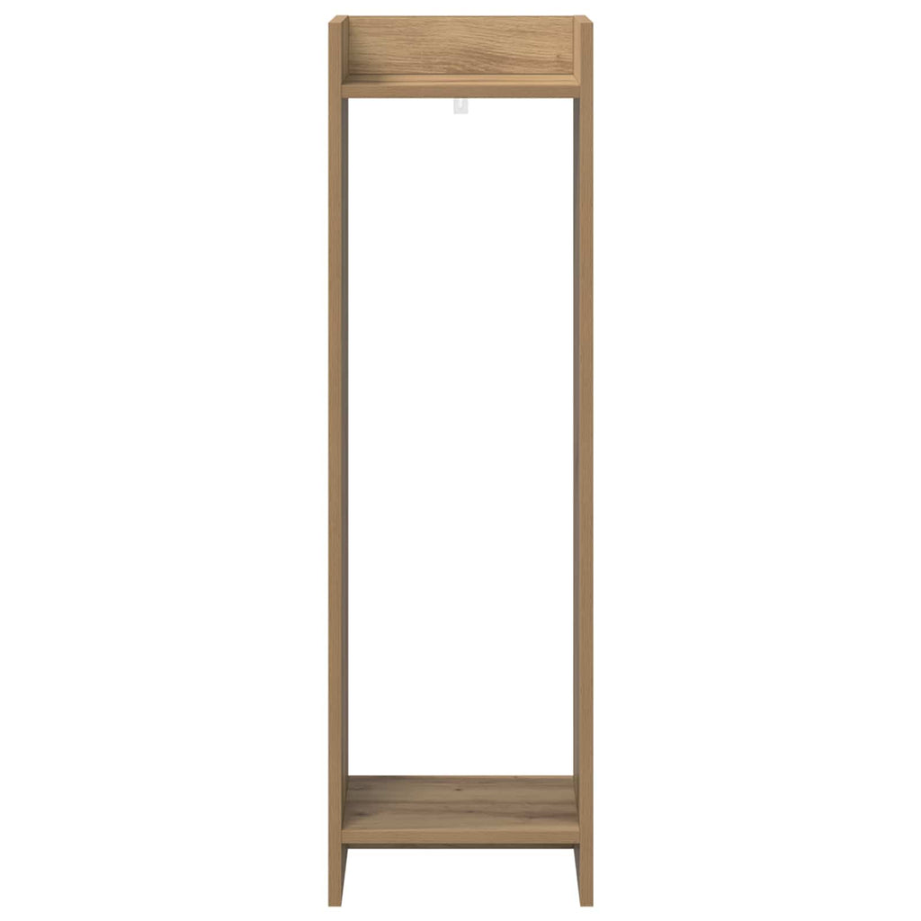 vidaXL Stojak na rośliny z półką Dąb Rzemieślniczy 30 x 30 x 100 cm
