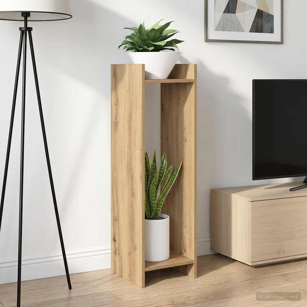 vidaXL Stojak na rośliny 2 pcs Dąb Rzemieślniczy 30 x 30 x 100 cm