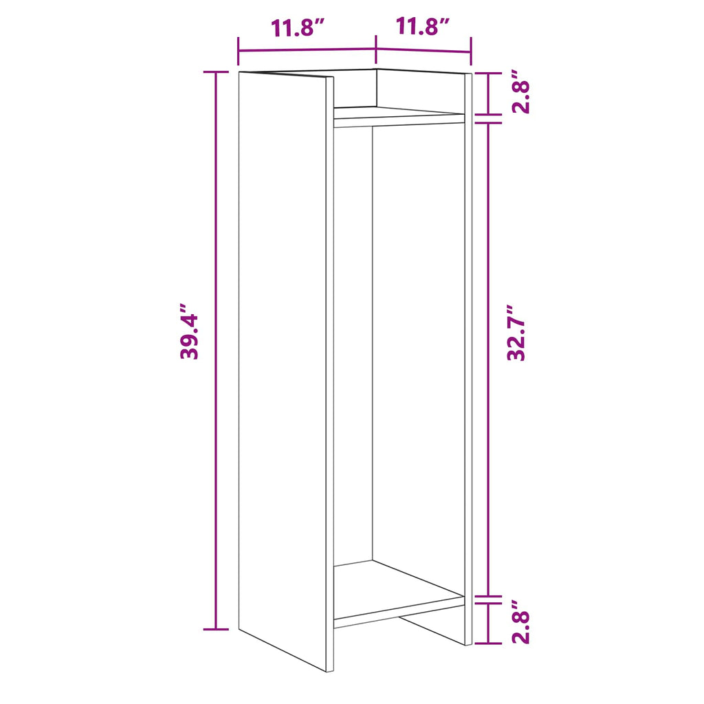 vidaXL Stojak na rośliny 2 pcs Dąb Rzemieślniczy 30 x 30 x 100 cm
