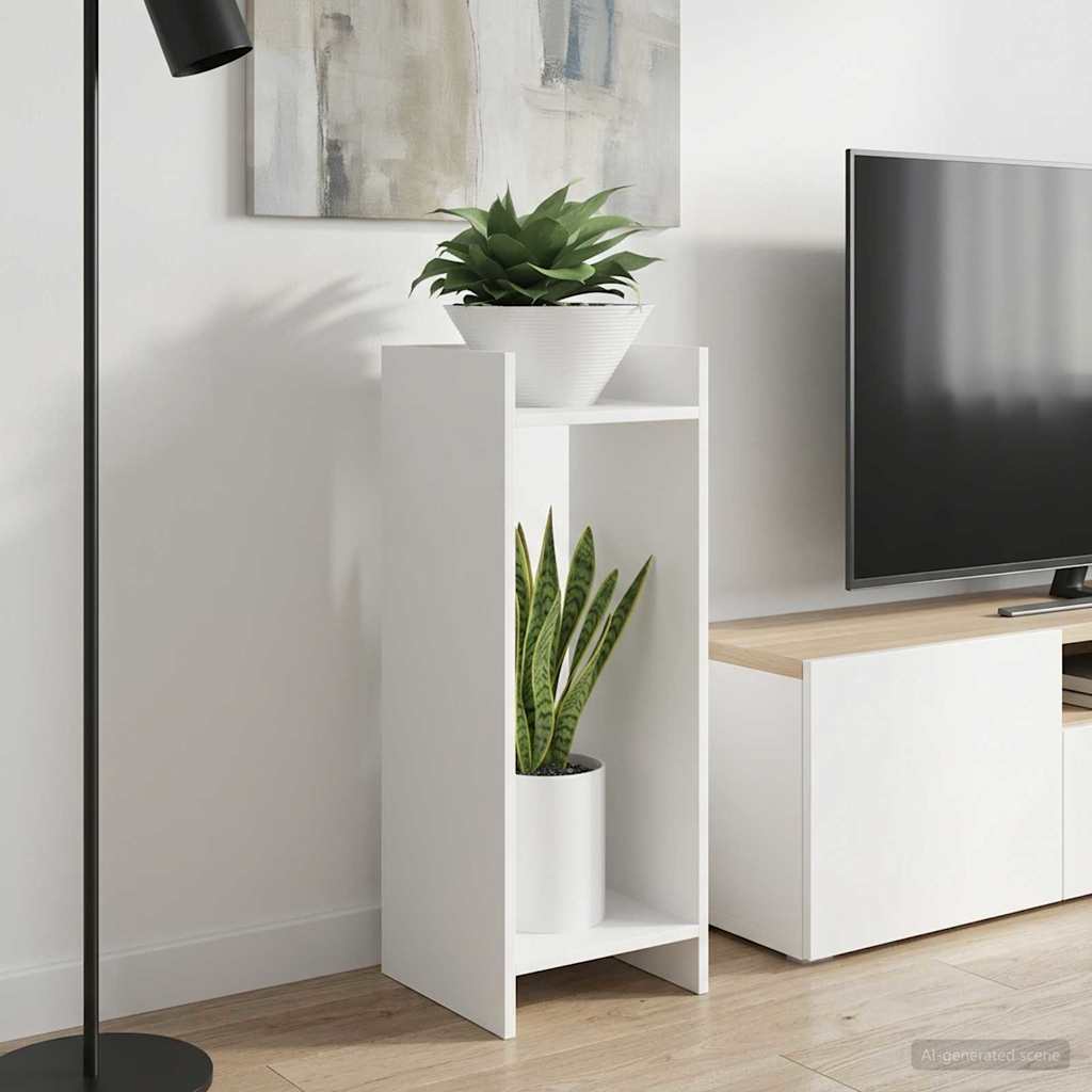 vidaXL Stojak na rośliny Biały 30 x 30 x 80 cm Drewno inżynieryjne