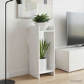 vidaXL Stojak na rośliny z półką 2 pcs Biały 30 x 30 x 80 cm