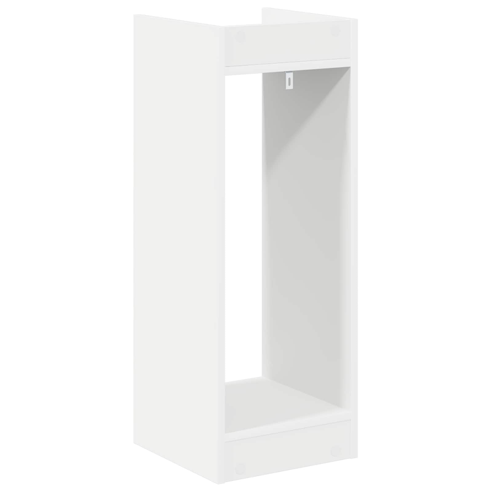 vidaXL Stojak na rośliny z półką 2 pcs Biały 30 x 30 x 80 cm