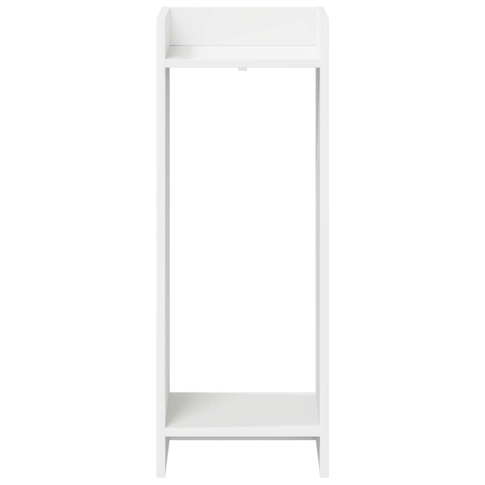 vidaXL Stojak na rośliny z półką 2 pcs Biały 30 x 30 x 80 cm