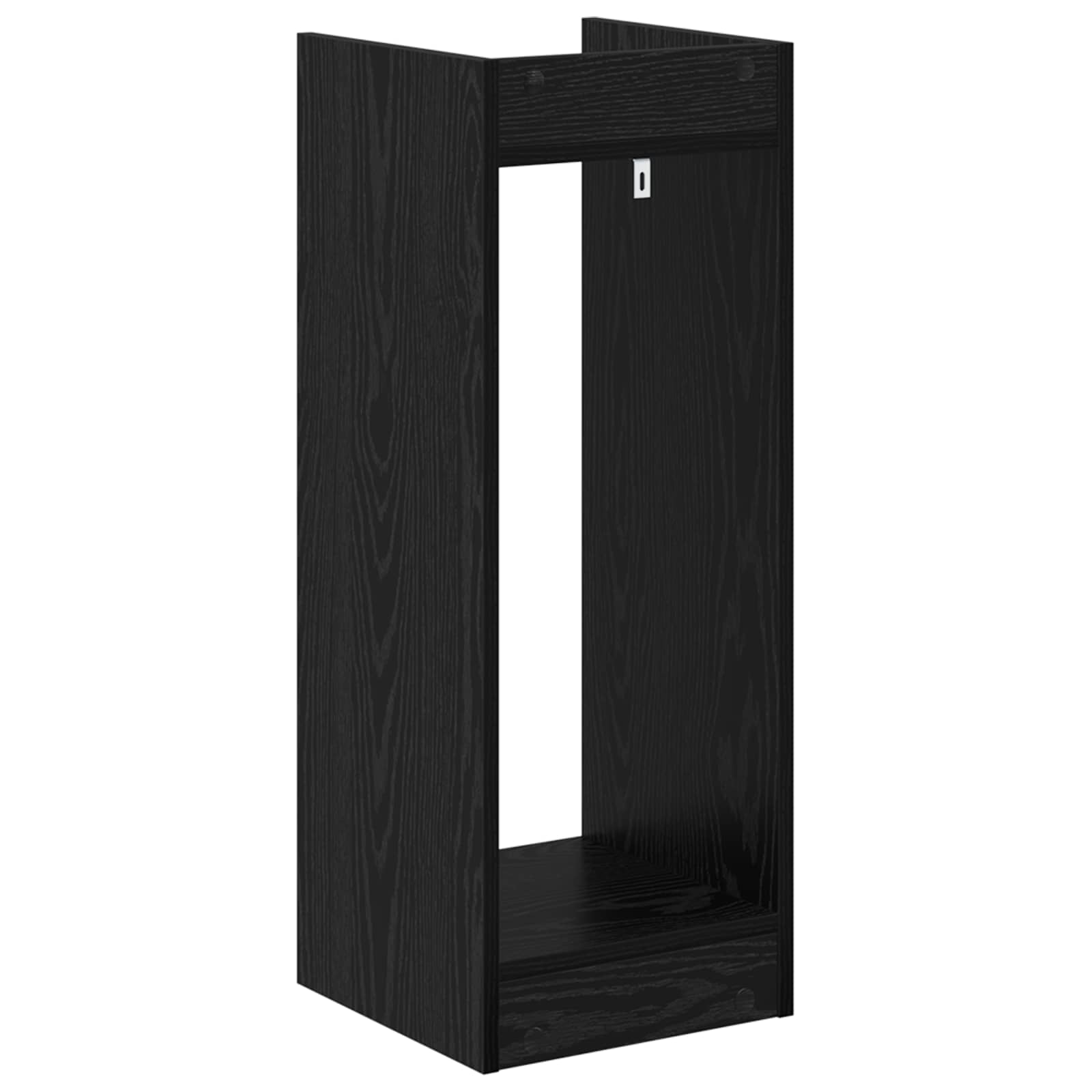 vidaXL Stojak na rośliny z półką Czarny Dąb 30 x 30 x 80 cm
