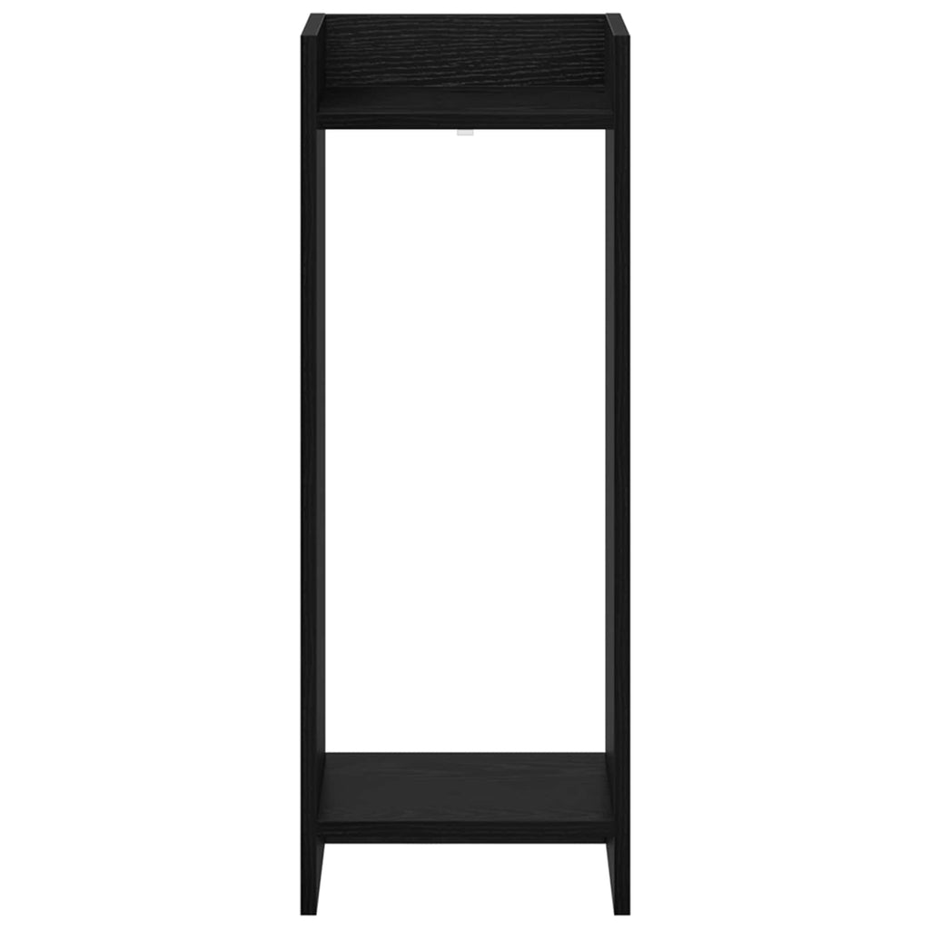 vidaXL Stojak na rośliny z półką Czarny Dąb 30 x 30 x 80 cm