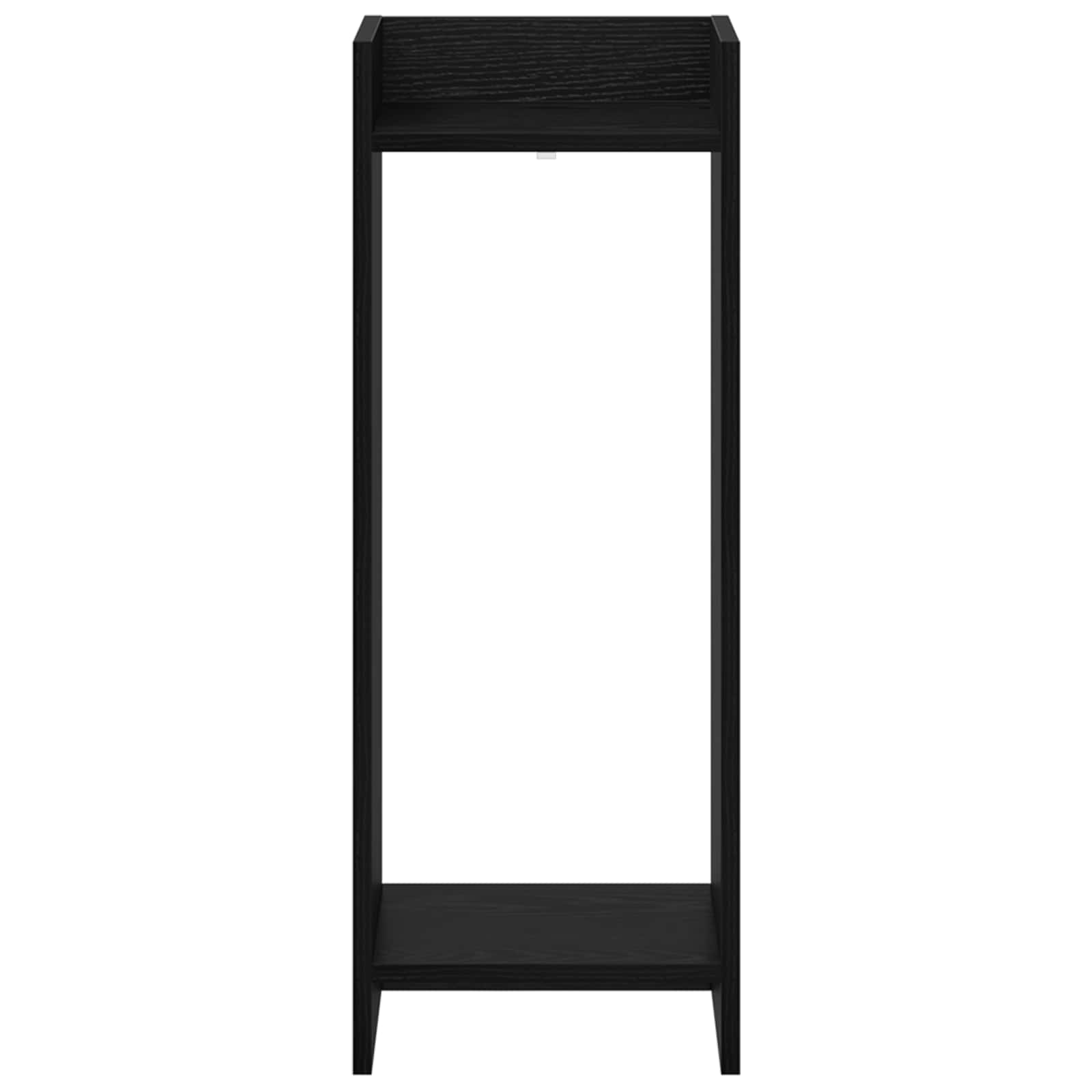 vidaXL Stojak na rośliny z półką Czarny Dąb 30 x 30 x 80 cm
