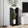vidaXL Stojak na rośliny z półką 2 pcs Czarny Dąb 30 x 30 x 80 cm