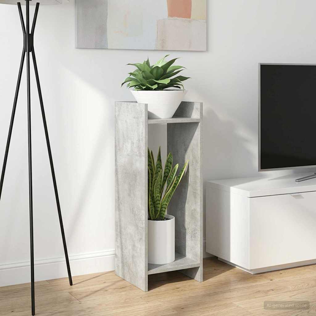 vidaXL Stojak na rośliny z półką Betonowy Szary 30 x 30 x 80 cm