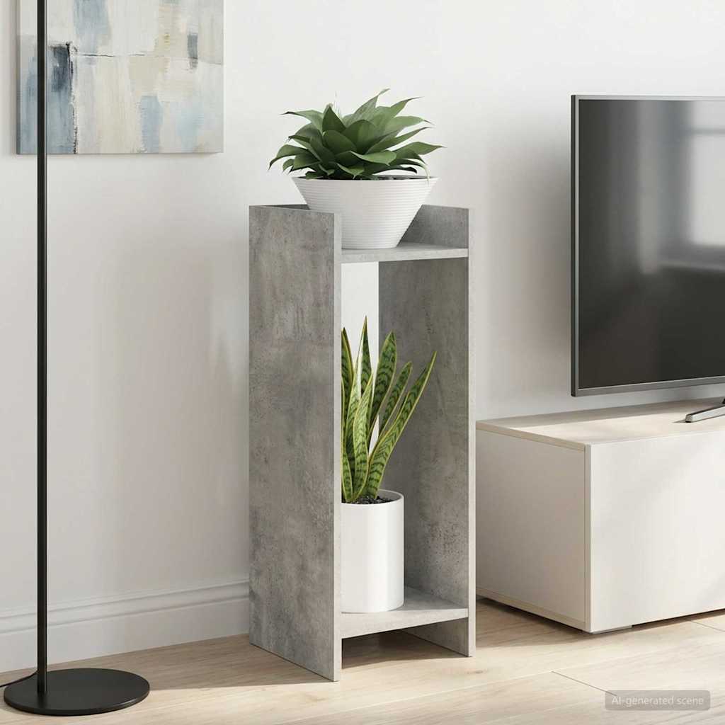 vidaXL Stojak na rośliny z półką 2 pcs Betonowy Szary 30 x 30 x 80 cm