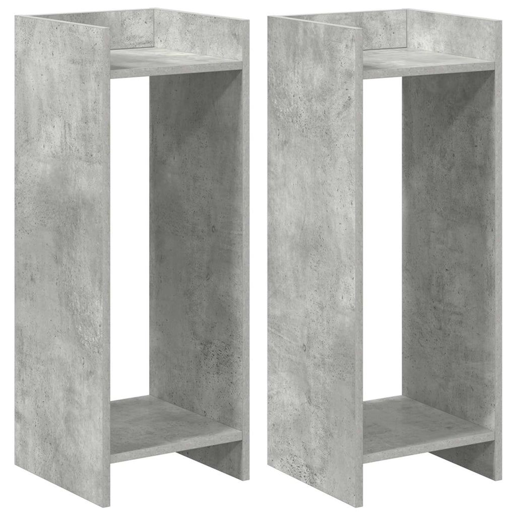 vidaXL Stojak na rośliny 2 szt. Betonowy Szary 30 x 30 x 80 cm