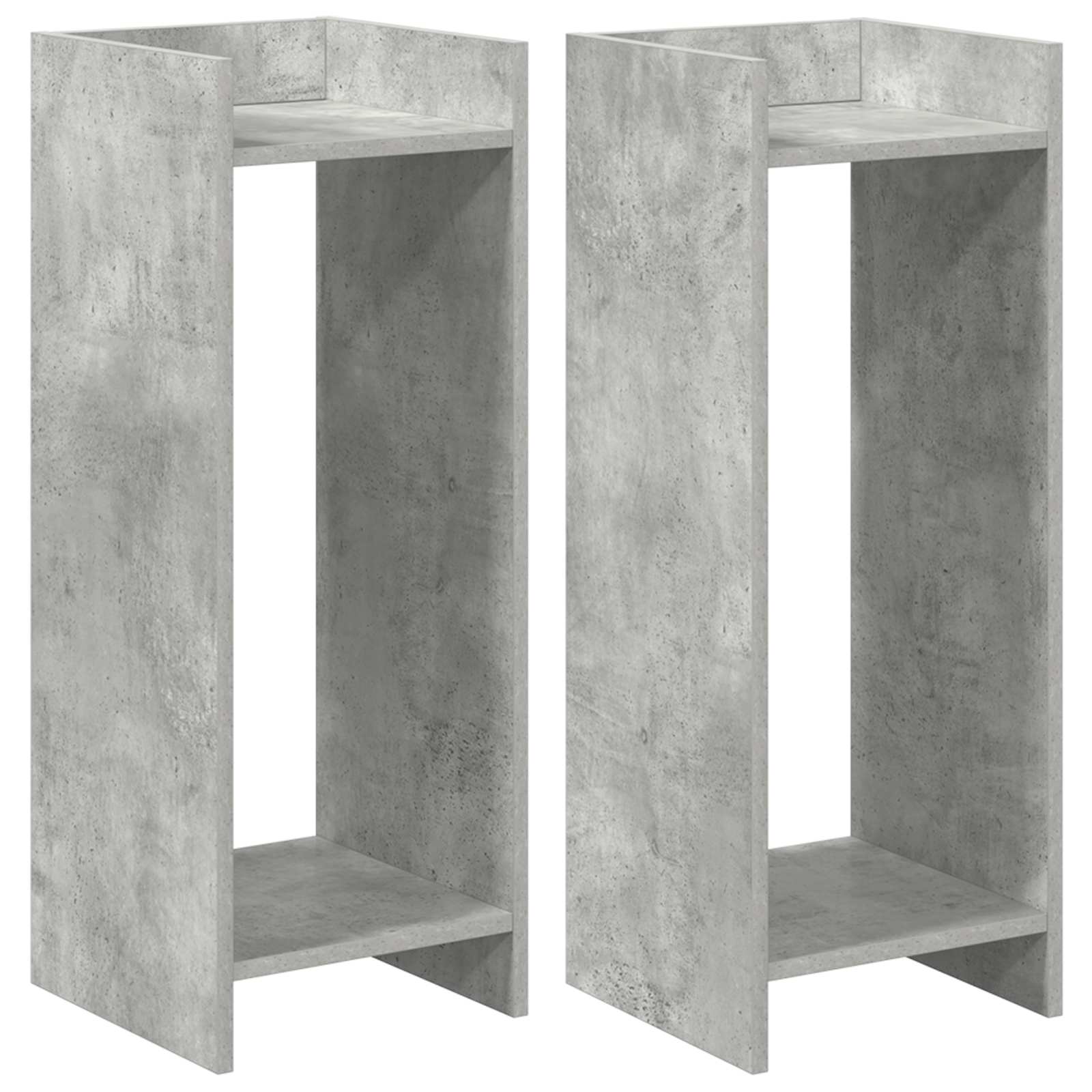 vidaXL Stojak na rośliny 2 szt. Betonowy Szary 30 x 30 x 80 cm