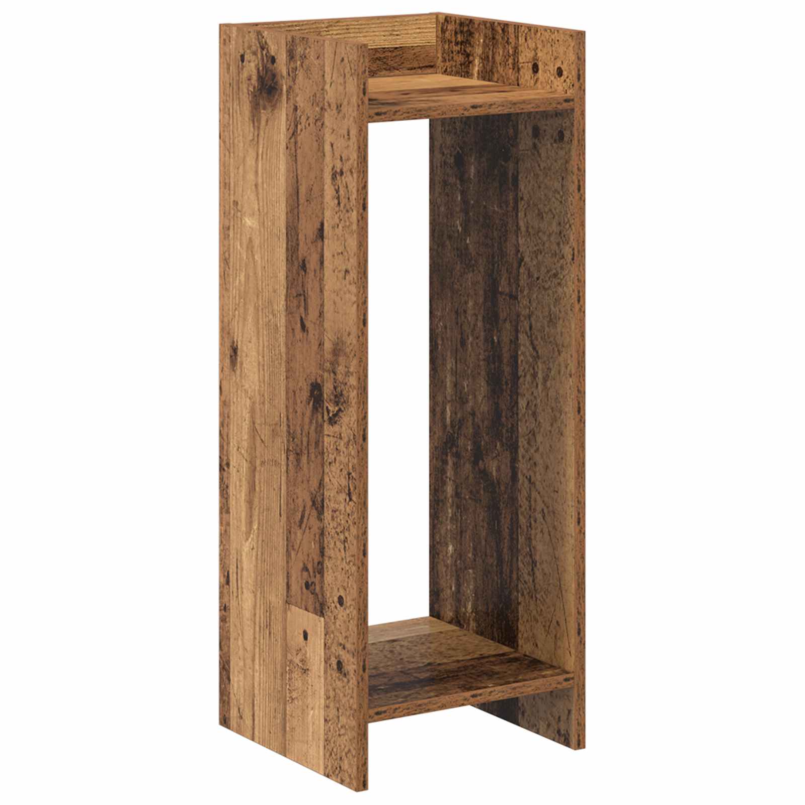 vidaXL Stojak na rośliny z półką 2 pcs Stare drewno 30 x 30 x 80 cm