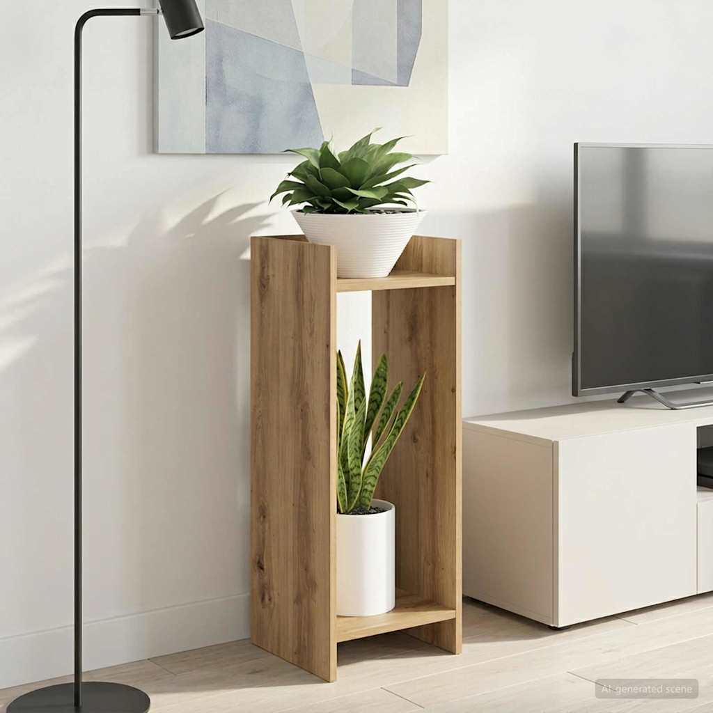 vidaXL Stojak na rośliny 2 pcs Dąb Rzemieślniczy 30 x 30 x 80 cm