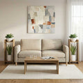 vidaXL Stojak na rośliny 2 pcs Dąb Rzemieślniczy 30 x 30 x 80 cm