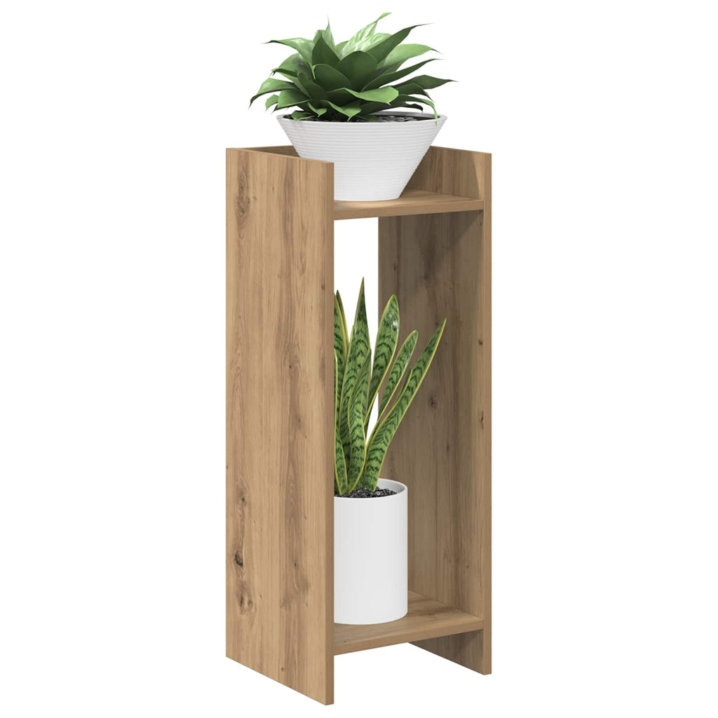 vidaXL Stojak na rośliny 2 pcs Dąb Rzemieślniczy 30 x 30 x 80 cm