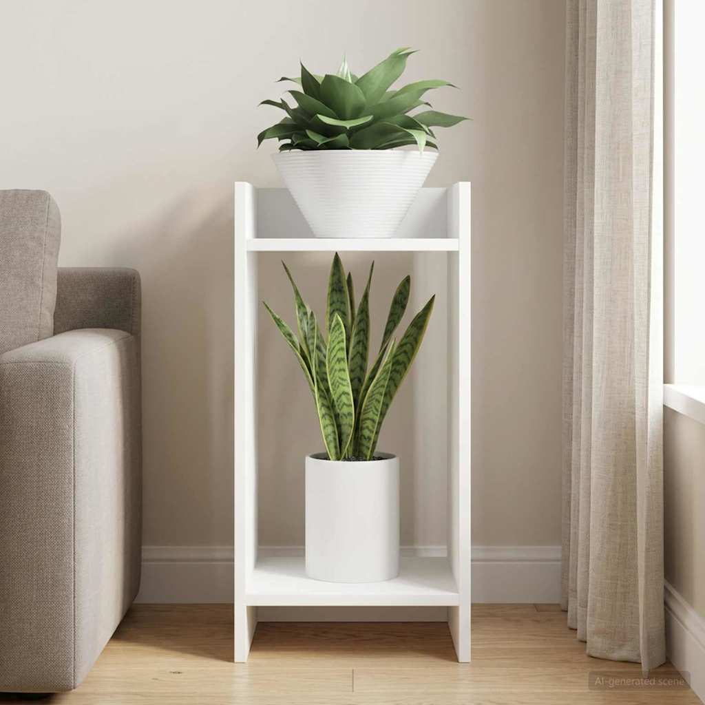 vidaXL Stojak na rośliny Biały 30 x 30 x 60 cm Drewno inżynieryjne