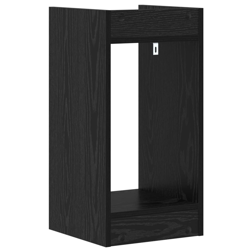 vidaXL Stojak na rośliny z półką Czarny Dąb 30 x 30 x 60 cm